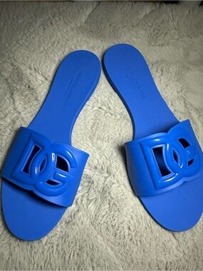 Dolce & Gabbana Blue Logo Sandals(No Box)